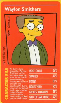 2000 Top Trumps The Simpsons #NNO Waylon Smithers Front