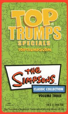 2010 Top Trumps Specials The Simpsons Classic Collection Volume 3 #NNO Dr. Nick Riviera Back