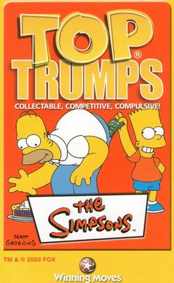 2003 Top Trumps The Simpsons #NNO Title Card Front