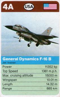 1983-85 Top Trumps Take Off #4A General Dynamics F-16B Front