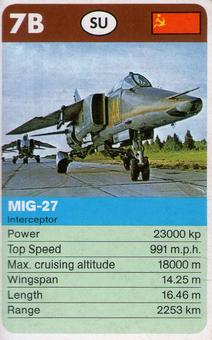 1983-85 Top Trumps Take Off #7B MIG-27 Front