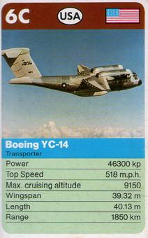 1983-85 Top Trumps Take Off #6C Boeing YC-14 Front