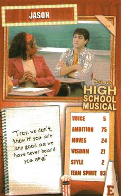 2007 Top Trumps Specials High School Musical #NNO Jason Front