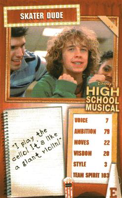 2007 Top Trumps Specials High School Musical #NNO Skater Dude Front