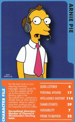 2007 Top Trumps Specials The Simpsons Classic Collection Volume 2 #NNO Arnie Pie Front
