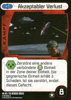 2007 Star Wars Pocketmodel TCG (German Version) #41 Acceptable Loss Front