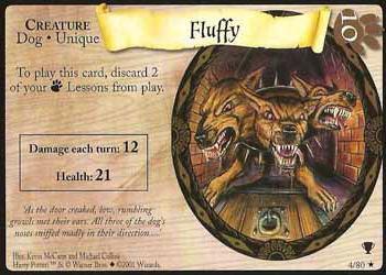 2001 Wizards Harry Potter Quidditch Cup TCG #4 Fluffy Front