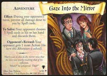 2001 Wizards Harry Potter Quidditch Cup TCG #6 Gaze into the Mirror Front
