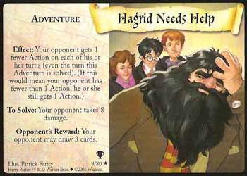 2001 Wizards Harry Potter Quidditch Cup TCG #9 Hagrid Needs Help Front