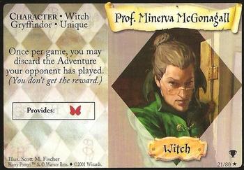 2001 Wizards Harry Potter Quidditch Cup TCG #21 Professor Minvera McGonagall Front