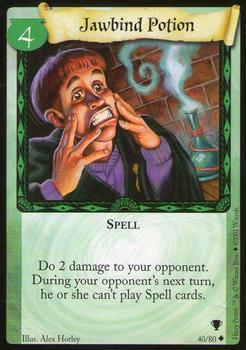 2001 Wizards Harry Potter Quidditch Cup TCG #40 Jawbind Potion Front