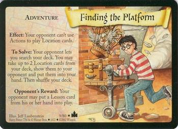 2002 Wizards Harry Potter Adventures at Hogwarts TCG #9 Finding the Platform Front