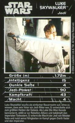 2012 Top Trumps Specials Star Wars Episodes IV-VI (German) #NNO Luke Skywalker Front