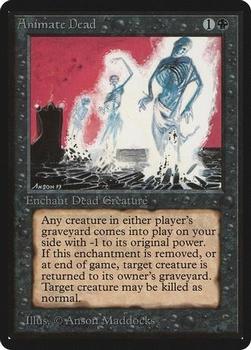 1993 Magic the Gathering Beta #NNO Animate Dead Front