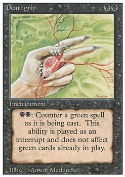 1994 Magic the Gathering Revised Edition #NNO Deathgrip Front