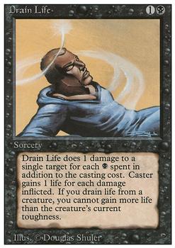 1994 Magic the Gathering Revised Edition #NNO Drain Life Front