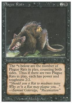 1994 Magic the Gathering Revised Edition #NNO Plague Rats Front