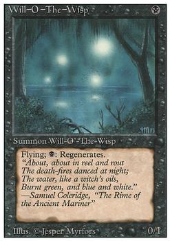 1994 Magic the Gathering Revised Edition #NNO Will-O'-The-Wisp Front