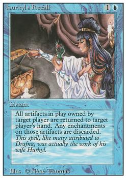 1994 Magic the Gathering Revised Edition #NNO Hurkyl's Recall Front