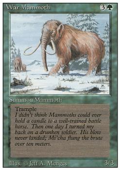 1994 Magic the Gathering Revised Edition #NNO War Mammoth Front