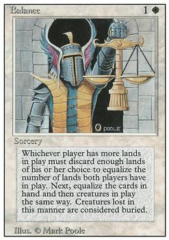 1994 Magic the Gathering Revised Edition #NNO Balance Front