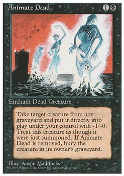 1995 Magic the Gathering 4th Edition #NNO Animate Dead Front