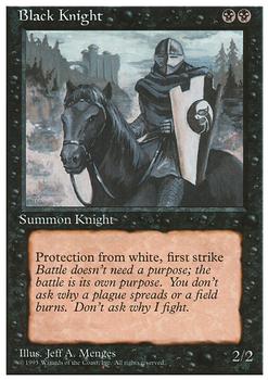 1995 Magic the Gathering 4th Edition #NNO Black Knight Front