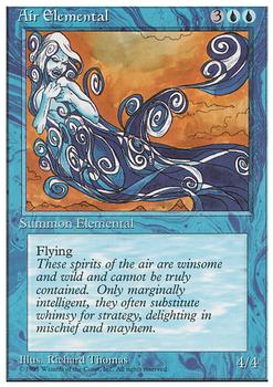 1995 Magic the Gathering 4th Edition #NNO Air Elemental Front