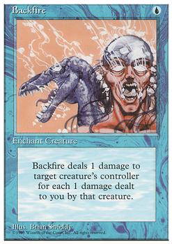 1995 Magic the Gathering 4th Edition #NNO Backfire Front