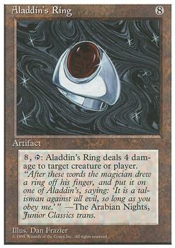 1995 Magic the Gathering 4th Edition #NNO Aladdin's Ring Front
