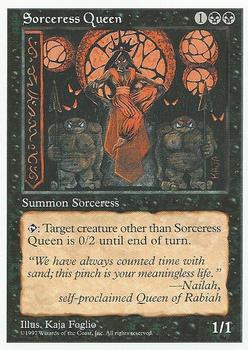 1997 Magic the Gathering 5th Edition #NNO Sorceress Queen Front