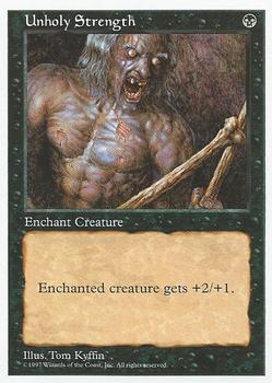 1997 Magic the Gathering 5th Edition #NNO Unholy Strength Front