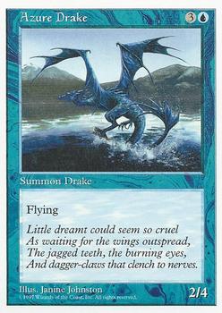 1997 Magic the Gathering 5th Edition #NNO Azure Drake Front