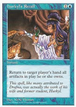 1997 Magic the Gathering 5th Edition #NNO Hurkyl's Recall Front