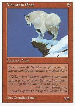 1997 Magic the Gathering 5th Edition #NNO Mountain Goat Front