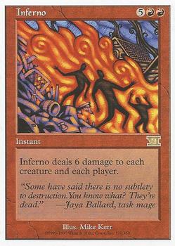 1999 Magic the Gathering 6th Edition #191 Inferno Front