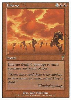 2001 Magic the Gathering 7th Edition #198 Inferno Front