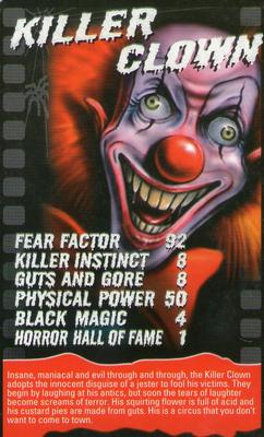 2005 Top Trumps Specials Horror #NNO Killer Clown Front