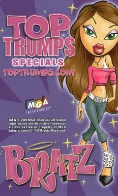 2004 Top Trumps Specials Bratz #NNO Retro Sasha Back