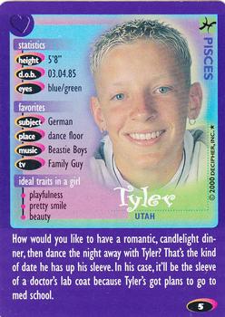 2000 Decipher Boy Crazy #5 Tyler         Utah Front