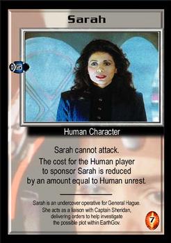 1998 Precedence Babylon 5 Deluxe #NNO Sarah Front