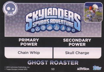 2012 Skylander Giants European Edition #53 Ghost Roaster Back
