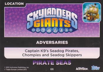 2012 Skylander Giants European Edition #66 Pirate Seas Back