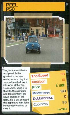 2010 Top Trumps Specials Top Gear The Challenges #NNO Peel PSO Front