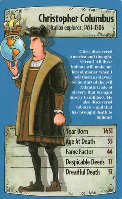 2009 Top Trumps Specials Horrible Histories #NNO Christopher Columbus Front