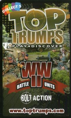 2014 Top Trumps Bolt Action WW2 Battle Units #NNO .50cal HMG Back