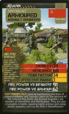 2014 Top Trumps Bolt Action WW2 Battle Units #NNO Armoured Assault Engineers Front
