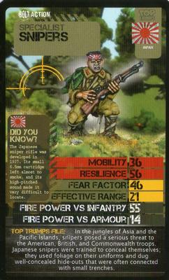 2014 Top Trumps Bolt Action WW2 Battle Units #NNO Snipers Front