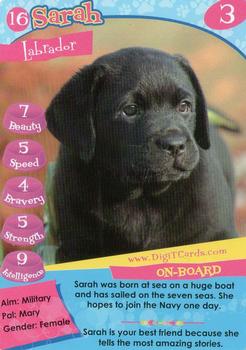 1995 Digit Cards Happy Puppy #16 Sarah Front