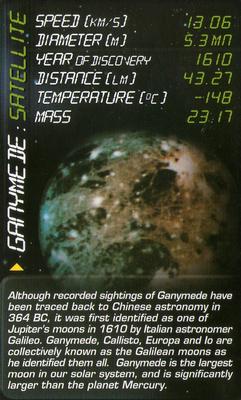2005 Top Trumps Space Phenomena #NNO Ganymede Front